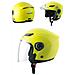 Casco Jet Visiera Lunga Scooter Moto Quad Omologato Ece 22 05 Giallo Fluo L - Foto miniatura 1