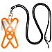 Cordino Smartphone + Silicone Universale Espandibile Regolabile 90cm Arancione - Foto miniatura 1