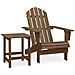 Sedia Adirondack Con Tavolo Abete Massello Marrone - Foto miniatura 1