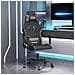 Sedia Da Gaming Nero E Tortora In Tessuto - Foto miniatura 1