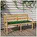 Panchina Batavia Con Cuscino Verde 150 Cm Legno Massello Teak - Foto miniatura 1