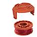 Confezione Da 6 Bobine Di Ricambio Wa0010 Per Decespugliatore Con Cappuccio Per Worx Weed Eater Arancia - Foto miniatura 3