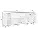 Credenza Vittorio, Madia Da Cucina A 6 Ante, Buffet Da Soggiorno, 100% Made In Italy, Cm 200x40h82, Bianco Lucido E Ardesia - Foto miniatura 3