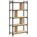 Libreria Rovere Sonoma 5 Ripiani 76x32x158 Cm Legno Multistrato - Foto miniatura 2