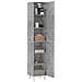 Credenza Grigio Cemento 34,5x34x180 Cm In Legno Multistrato - Foto miniatura 3