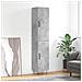 Credenza Grigio Cemento 34,5x34x180 Cm In Legno Multistrato - Foto miniatura 1
