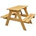 Tavolo Da Picnic Per Bambini In Legno L81xl60xa50 Cm - Gruppo Tavolo Con Panche- M012-1 - Foto miniatura 4