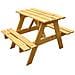 Tavolo Da Picnic Per Bambini In Legno L81xl60xa50 Cm - Gruppo Tavolo Con Panche- M012-1 - Foto miniatura 1