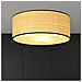 Lampada A Soffitto Aston - Nero, Marrone - Acciaio Verniciato A Polvere, Tessuto - 50x20x50 Cm - Foto miniatura 4