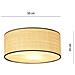 Lampada A Soffitto Aston - Nero, Marrone - Acciaio Verniciato A Polvere, Tessuto - 50x20x50 Cm - Foto miniatura 6