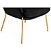 Boris Sedia Imbottita Con Rivestimento In Velluto Nero - Foto miniatura 7
