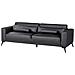 Divano 3 Posti Ange Pelle Sintetica Nero - Foto miniatura 3