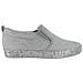 Mezze Scarpe Slip-on In Pelle Grigio Argento Da Donna 36 - Foto miniatura 1