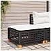Sgabello Giardino con Cuscino Nero 63,5x56x32 cm in Polyrattan - Foto miniatura 2