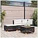 Sgabello Giardino con Cuscino Nero 63,5x56x32 cm in Polyrattan - Foto miniatura 3