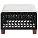 Sgabello Giardino con Cuscino Nero 63,5x56x32 cm in Polyrattan - Foto miniatura 6