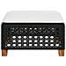 Sgabello Giardino con Cuscino Nero 63,5x56x32 cm in Polyrattan - Foto miniatura 7