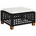 Sgabello Giardino con Cuscino Nero 63,5x56x32 cm in Polyrattan - Foto miniatura 1