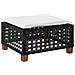 Sgabello Giardino con Cuscino Nero 63,5x56x32 cm in Polyrattan - Foto miniatura 8