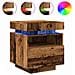 Comodino Con Luci Led Legno Antico 40x39x48,5 Cm - Foto miniatura 2