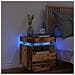 Comodino Con Luci Led Legno Antico 40x39x48,5 Cm - Foto miniatura 1