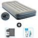 Set Materassino Gonfiabile - 191x99x30 Cm - Grigio - Include Accessori Coordinati - Foto miniatura 1