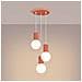 Sollux Lighting Lampada A Sospensione Halo 3p Pesca Sl.1755 - Moderno Lampada A Sospensione Pesca 125x25x25 Cm - Foto miniatura 3