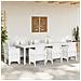 Tavolo da Giardino  Bianco 250x100x73 cm Poly Rattan, Tavolo da Giardino  Bianco 100x100x73 cm Poly Rattan, Tavolo da Giardino  Bianco 150x100x73 cm Poly Rattan - Foto miniatura 2