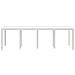Tavolo da Giardino  Bianco 250x100x73 cm Poly Rattan, Tavolo da Giardino  Bianco 100x100x73 cm Poly Rattan, Tavolo da Giardino  Bianco 150x100x73 cm Poly Rattan - Foto miniatura 3