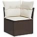 Set di Divani da Giardino da 11 Pezzi con Cuscini Marrone Polyrattan,  Divano da Giardino per 2 Persone con Cuscini Marrone Polyrattan - Foto miniatura 7