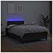 Letto a Molle con Materasso e LED Nero 120x190 cm in Similpelle - Foto miniatura 4