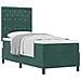 Letto Box Spring con Materasso  Verde Scuro 80x200 cm Velluto - Foto miniatura 1