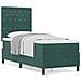 Letto Box Spring con Materasso  Verde Scuro 80x200 cm Velluto - Foto miniatura 4