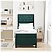 Letto Box Spring con Materasso  Verde Scuro 80x200 cm Velluto - Foto miniatura 5
