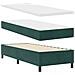 Letto Box Spring con Materasso  Verde Scuro 80x200 cm Velluto - Foto miniatura 7