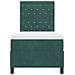 Letto Box Spring con Materasso  Verde Scuro 80x200 cm Velluto - Foto miniatura 8