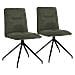 Set Di 2 Sedie In Tessuto Verde Aren - Foto miniatura 1
