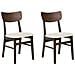Set Di 2 Sedie Da Pranzo Anoka Legno Marrone Scuro /beige - Foto miniatura 2