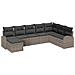 Set Divano da Giardino con cuscino 8 pcs Grigio Poly Rattan - Foto miniatura 1