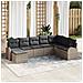 Set Divano da Giardino con cuscino 8 pcs Grigio Poly Rattan - Foto miniatura 2