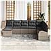 Set Divano da Giardino con cuscino 8 pcs Grigio Poly Rattan - Foto miniatura 3
