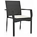 Set da Pranzo per Giardino con cuscino 3 pcs Nero Poly Rattan - Foto miniatura 6