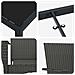 Set da Pranzo per Giardino con cuscino 3 pcs Nero Poly Rattan - Foto miniatura 9