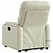 Poltrona Alzapersona Reclinabile Massaggio Crema Similpelle - Foto miniatura 5