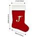 Calza Di Natale Grande - Decorazione Da Appendere In Tessuto Con Lettera Dell'alfabeto - Foto miniatura 2
