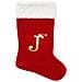 Calza Di Natale Grande - Decorazione Da Appendere In Tessuto Con Lettera Dell'alfabeto - Foto miniatura 1
