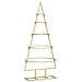 Albero di Natale in metallo con supporto Oro 90 cm - Foto miniatura 1