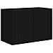 Mobile TV da parete Nero 59,5 x 31 x 40 cm Legno multistrato - Foto miniatura 1