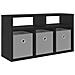 Lowboard con cassetto Rovere Nero 72 x 22,5 x 38 cm - Foto miniatura 1