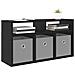 Lowboard con cassetto Rovere Nero 72 x 22,5 x 38 cm - Foto miniatura 3